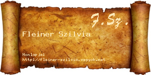 Fleiner Szilvia névjegykártya